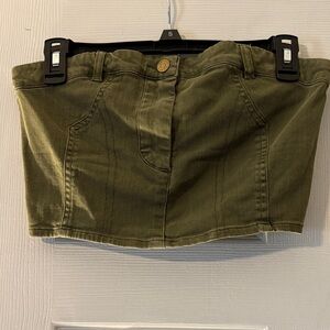 Forever 21 Olive Green corset top